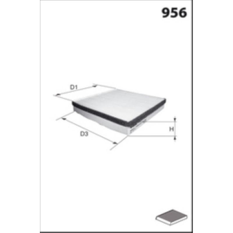 Filtre, air de l'habitacle MECAFILTER EKR7005 - Visuel 1