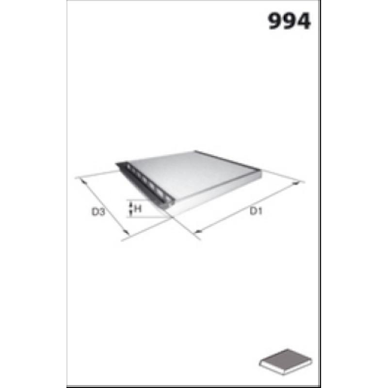 Filtre, air de l'habitacle MECAFILTER EKR7045 - Visuel 1