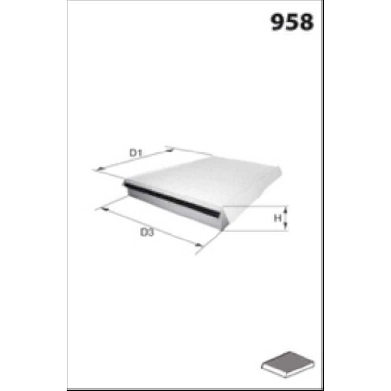 Filtre, air de l'habitacle MECAFILTER EKR7073 - Visuel 1