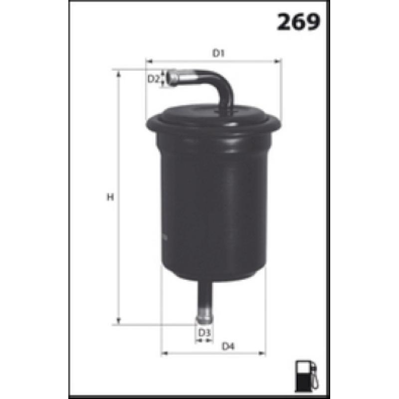 Filtre à carburant MECAFILTER ELE6124 - Visuel 1