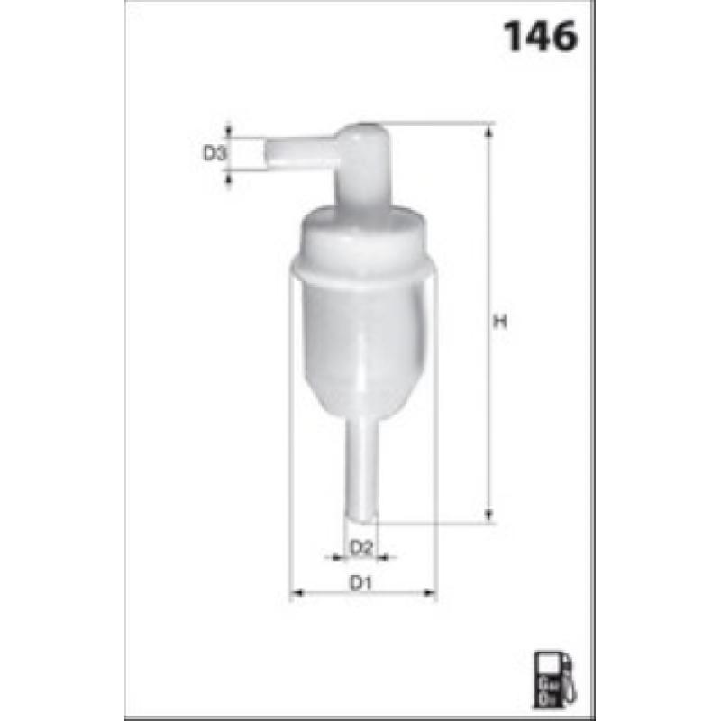 Filtre à carburant MECAFILTER ELG5216 - Visuel 1