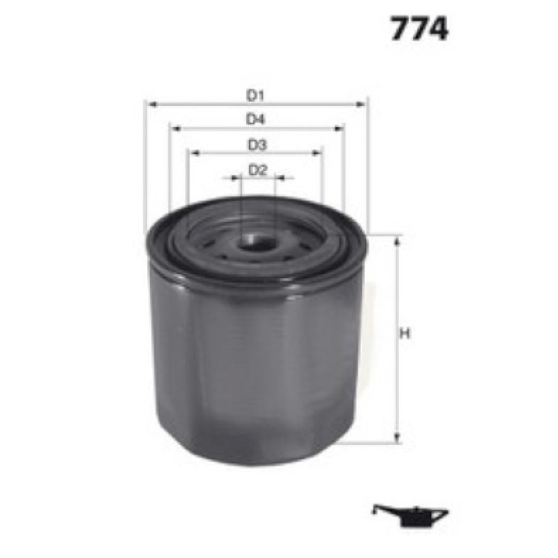 Filtre à huile MECAFILTER ELH4376 - Visuel 1