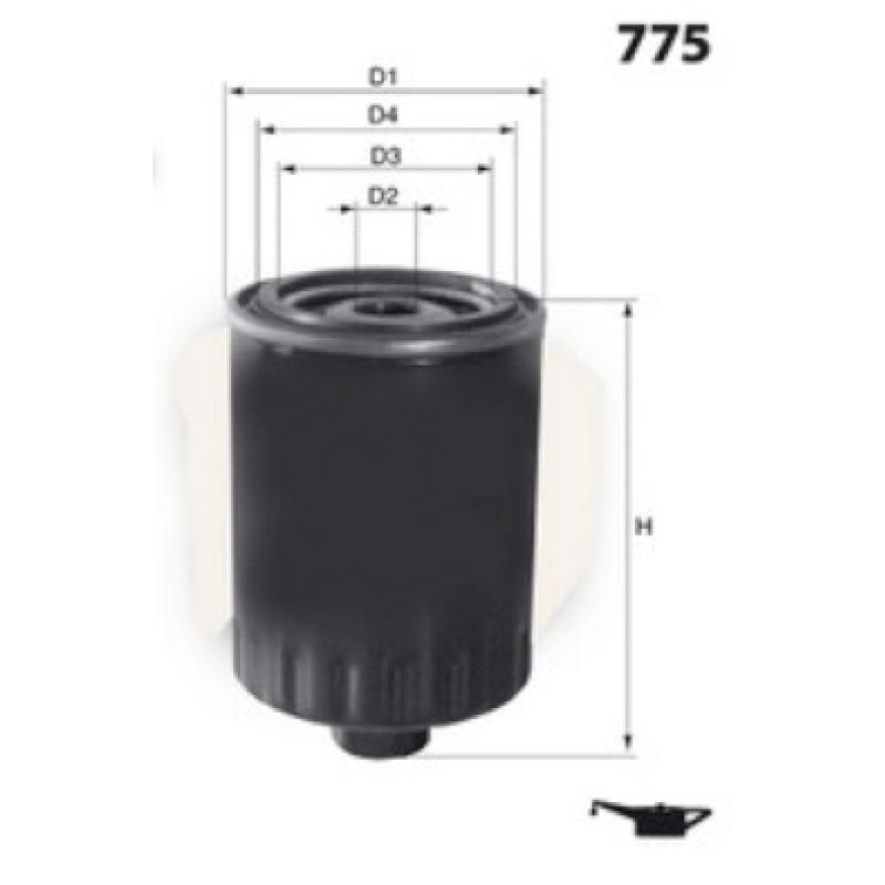 Filtre à huile MECAFILTER ELH4386 - Visuel 1