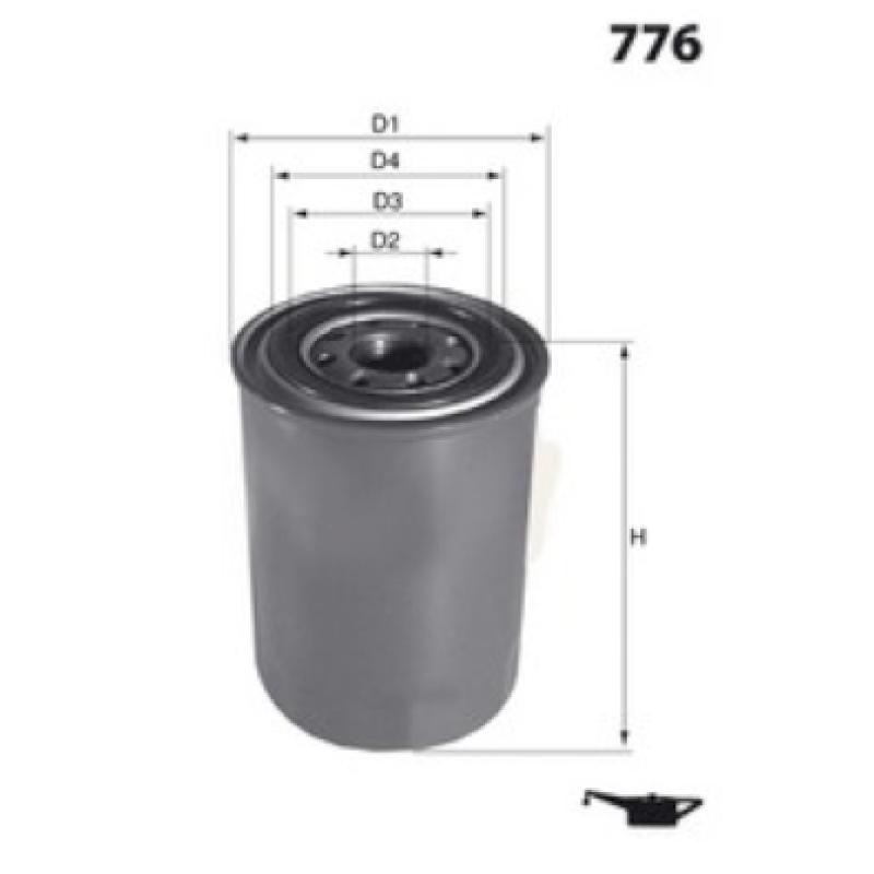 Filtre à huile MECAFILTER ELH4416 - Visuel 1