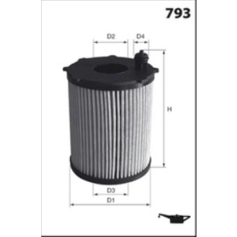 Filtre à huile MECAFILTER OEM 05L115466