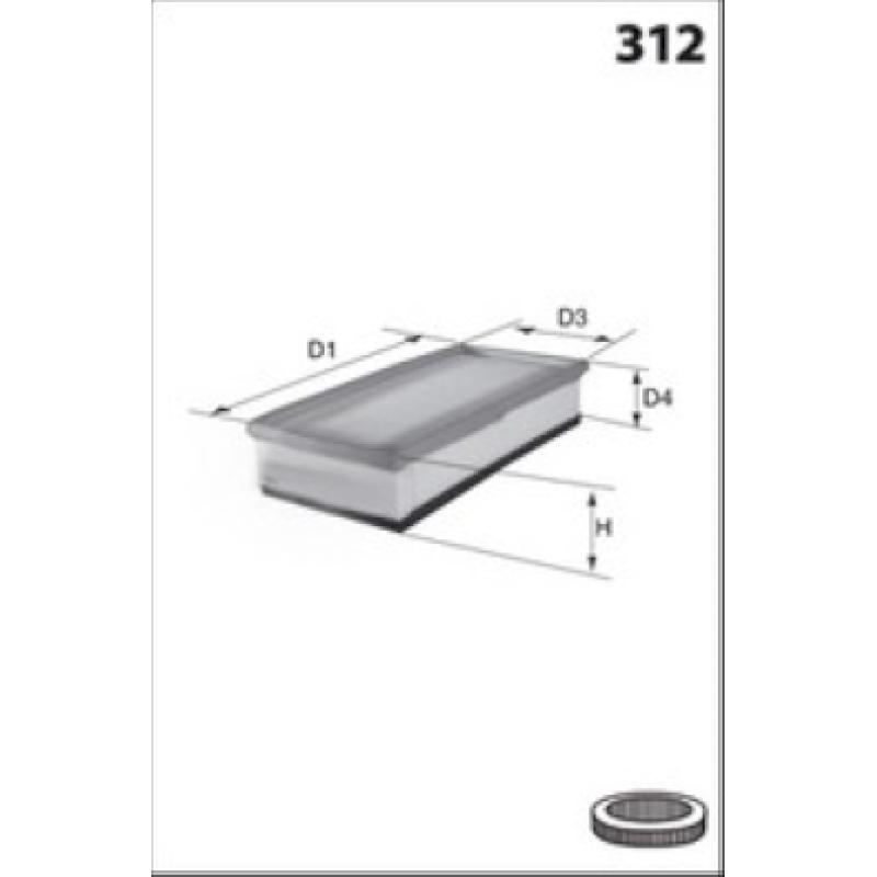 Filtre à air MECAFILTER ELP9609 - Visuel 1