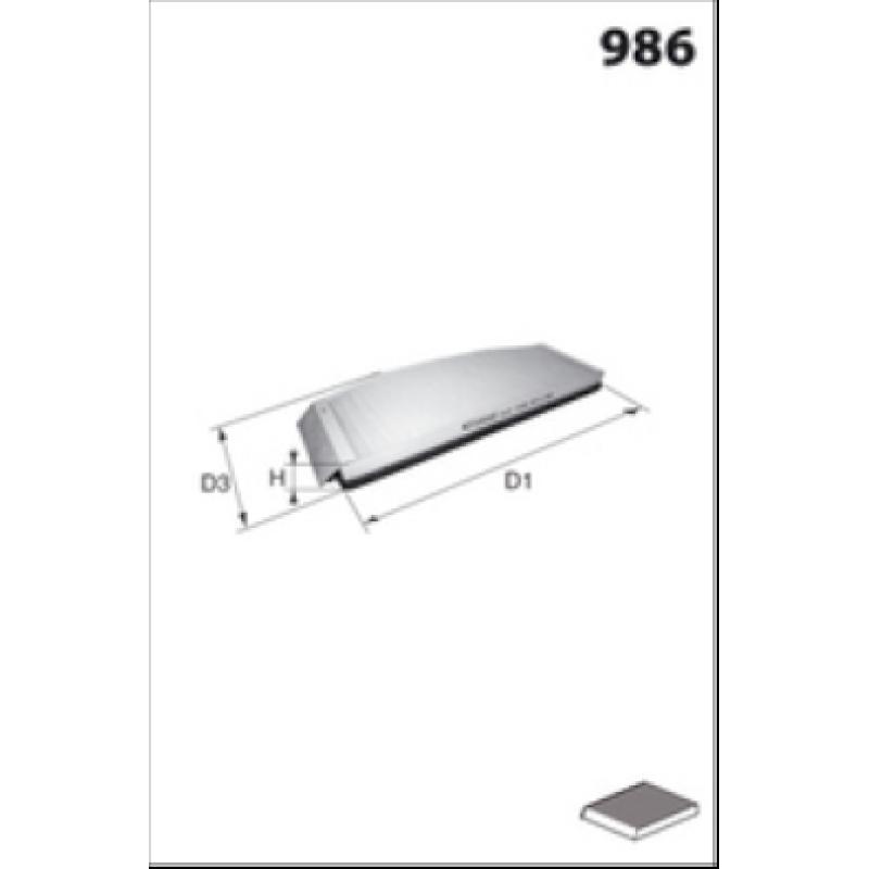 Filtre, air de l'habitacle MECAFILTER ELR7028 - Visuel 1