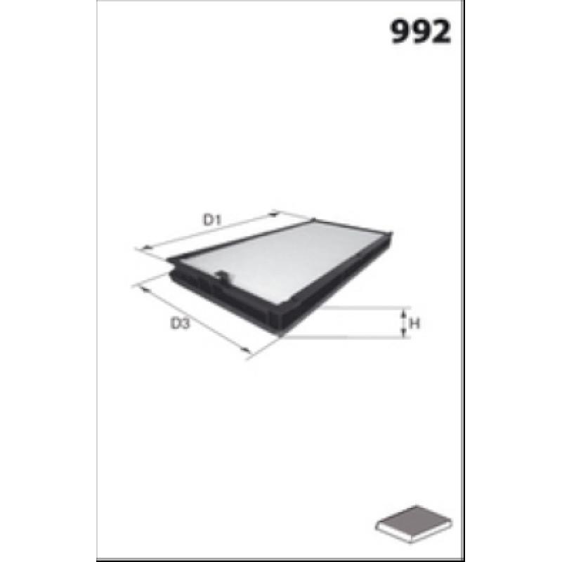 Filtre, air de l'habitacle MECAFILTER ELR7110 - Visuel 1