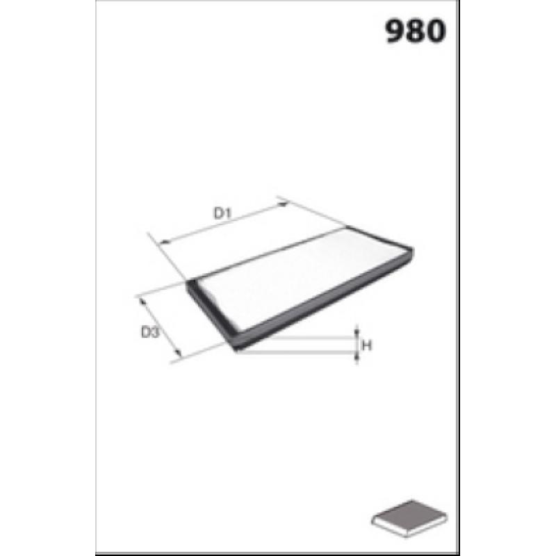 Filtre, air de l'habitacle MECAFILTER ELR7114 - Visuel 1