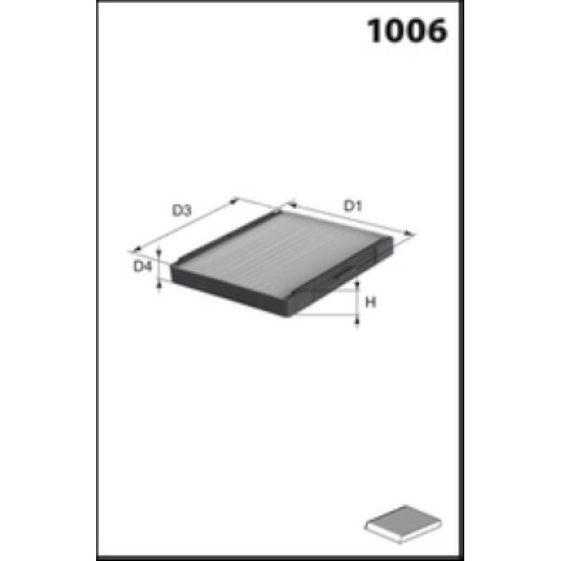 Filtre, air de l'habitacle MECAFILTER ELR7180 - Visuel 1