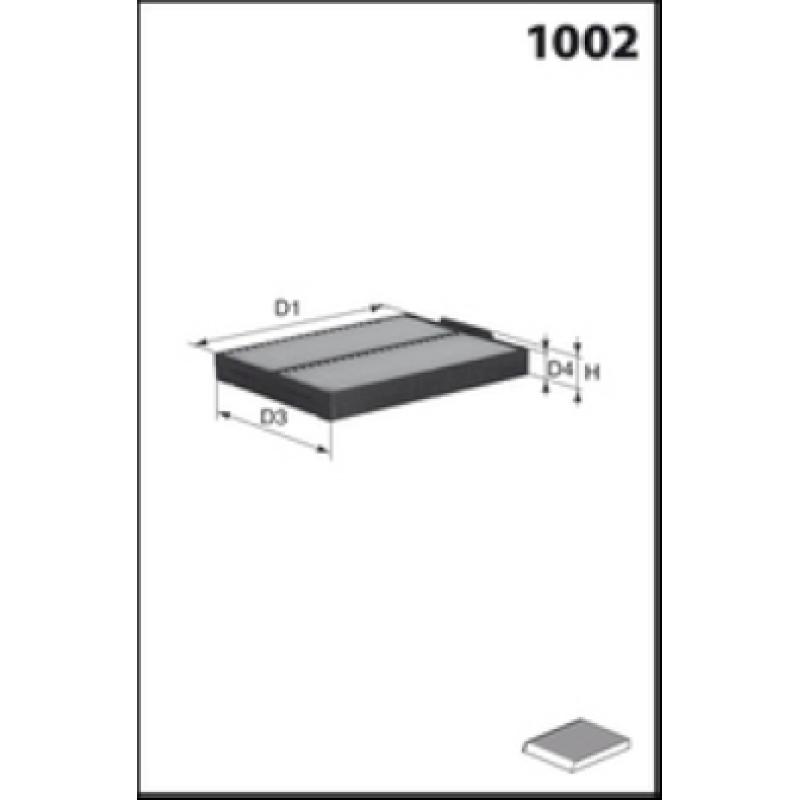 Filtre, air de l'habitacle MECAFILTER ELR7208 - Visuel 1