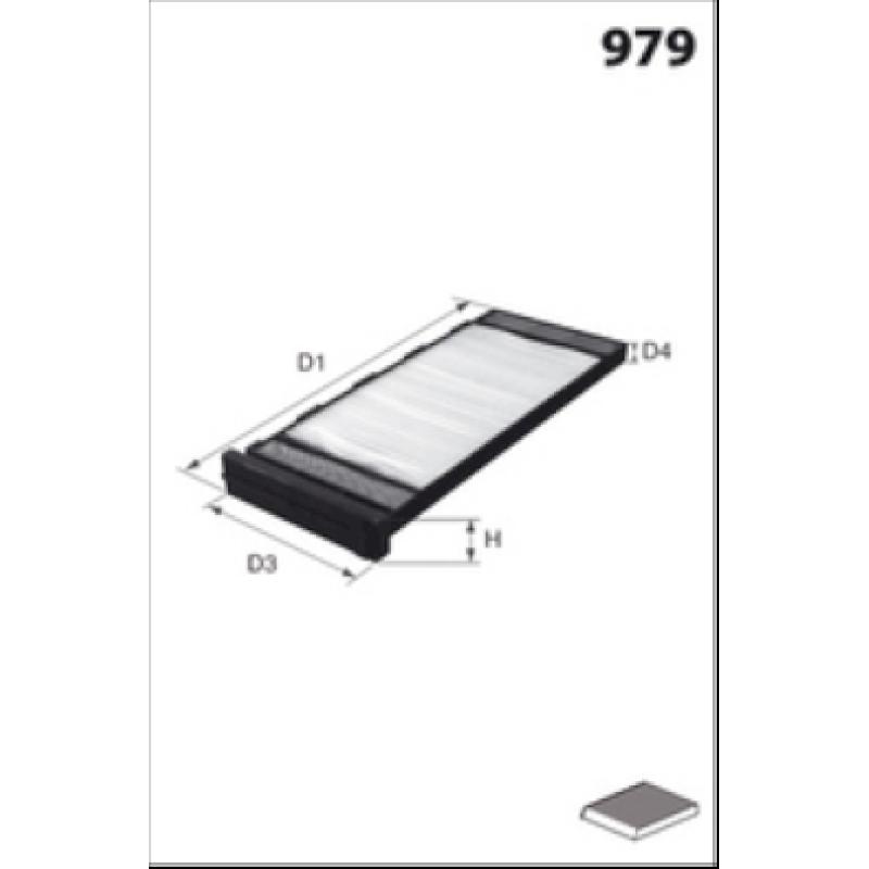 Filtre, air de l'habitacle MECAFILTER ELR7213 - Visuel 1