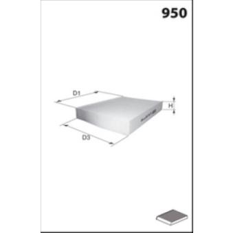Filtre, air de l'habitacle MECAFILTER [ELR7470]