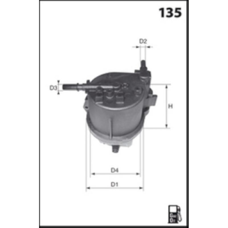 Boîtier, filtre de carburant MECAFILTER FLG5236 - Visuel 1
