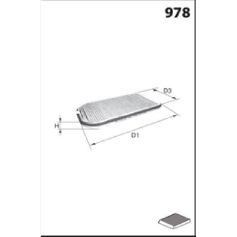 Filtre, air de l'habitacle MECAFILTER JKR7066 - Visuel 1