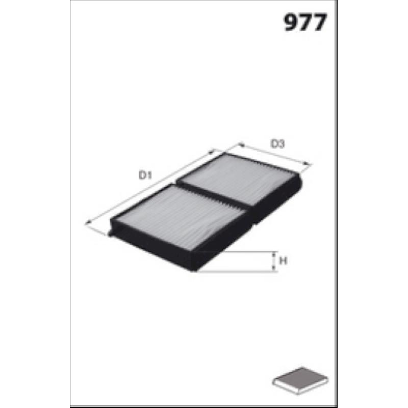 Filtre, air de l'habitacle MECAFILTER JLR7116 - Visuel 1