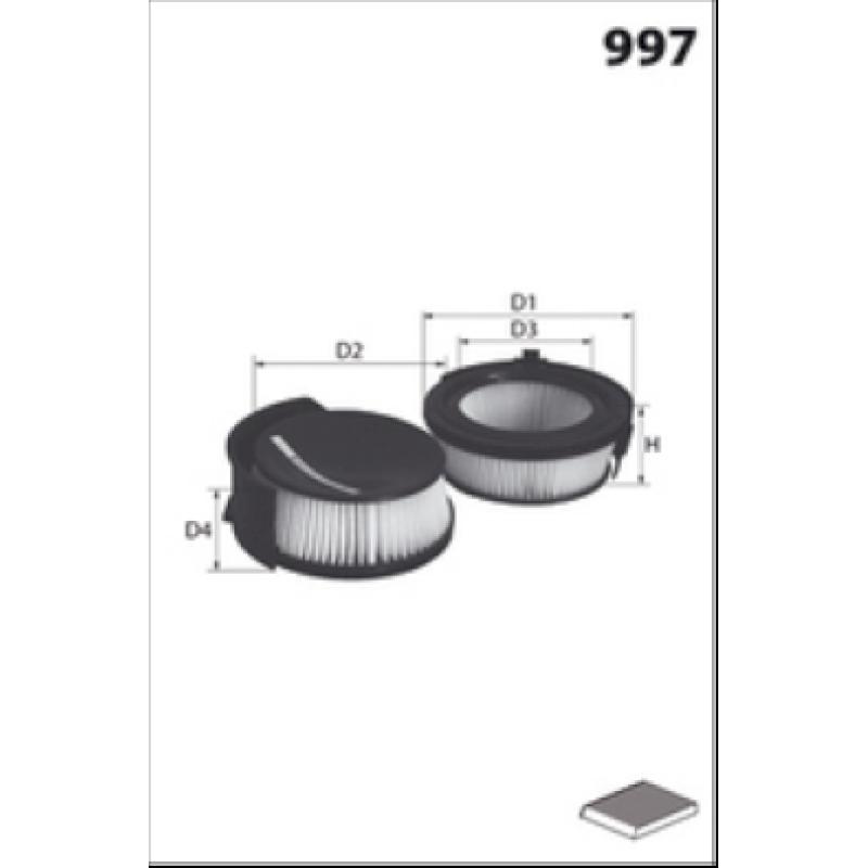 Filtre, air de l'habitacle MECAFILTER JLR7141 - Visuel 1