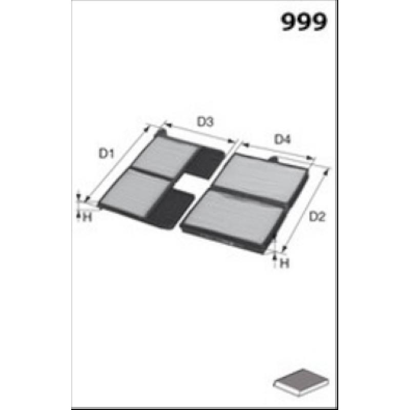 Filtre, air de l'habitacle MECAFILTER JLR7210 - Visuel 1