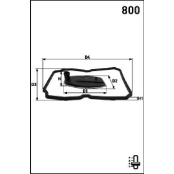 Kit pces, vidange d'huile de boîte de vitesses automatique MECAFILTER [TJY2009]