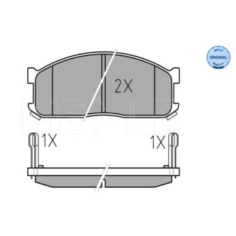 Jeu de 4 plaquettes de frein avant MEYLE 025 200 0215/W pour CUPRA TERRAMAR E2000 - 95cv