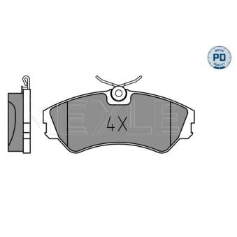 Jeu de 4 plaquettes de frein avant MEYLE OEM 701698151C
