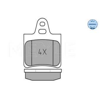 Jeu de 4 plaquettes de frein arrière MEYLE OEM 95667788