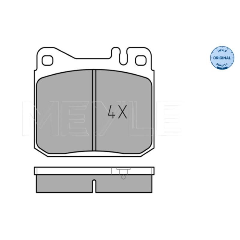 Jeu de 4 plaquettes de frein avant MEYLE 025 203 4117 - Visuel 1