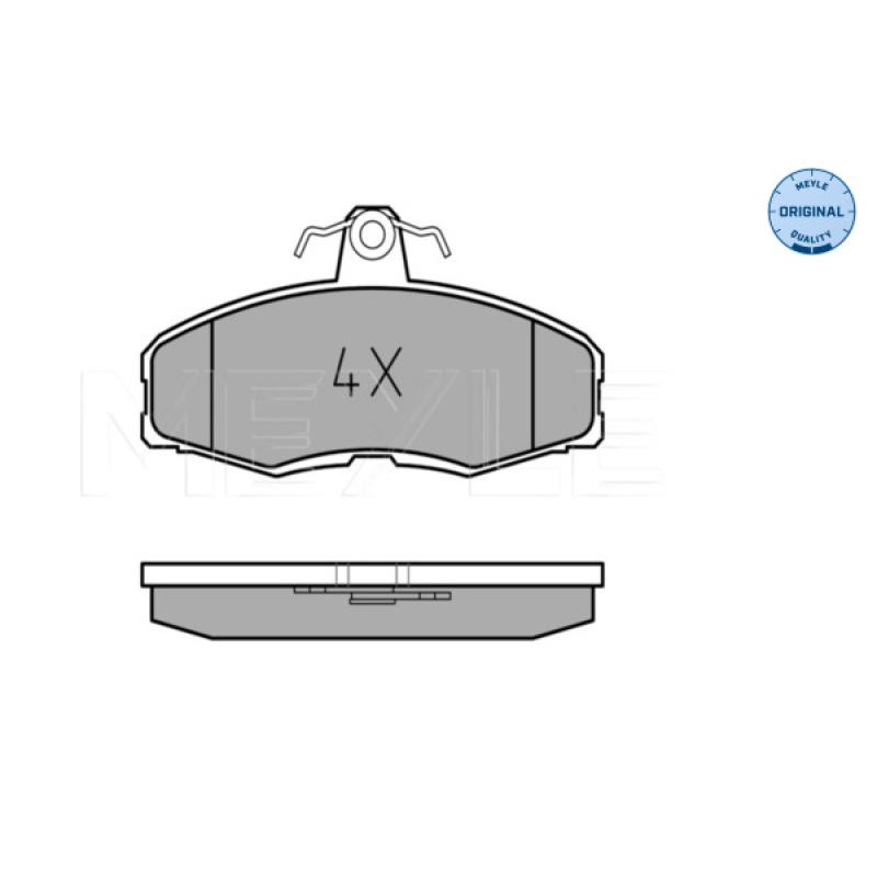 Jeu de 4 plaquettes de frein avant MEYLE 025 208 6117 - Visuel 1