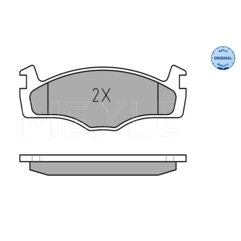 Jeu de 4 plaquettes de frein avant MEYLE 025 208 8715 - Visuel 1