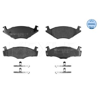 Jeu de 4 plaquettes de frein avant MEYLE 025 208 8717 pour VOLKSWAGEN POLO 1.3 CAT - 55cv