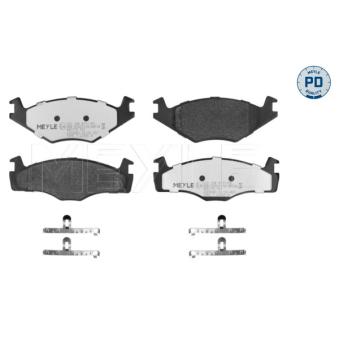 Jeu de 4 plaquettes de frein avant MEYLE 025 208 8717/PD pour VOLKSWAGEN POLO 1.3 CAT - 55cv