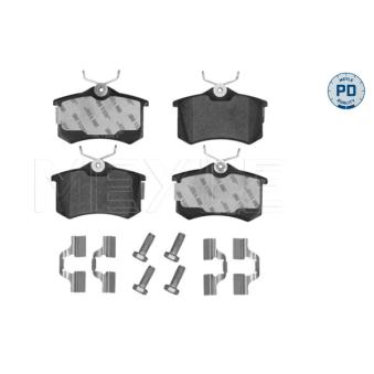 Jeu de 4 plaquettes de frein arrière MEYLE 025 209 6117/PD pour FORD TRANSIT CUSTOM 1.6 - 110cv