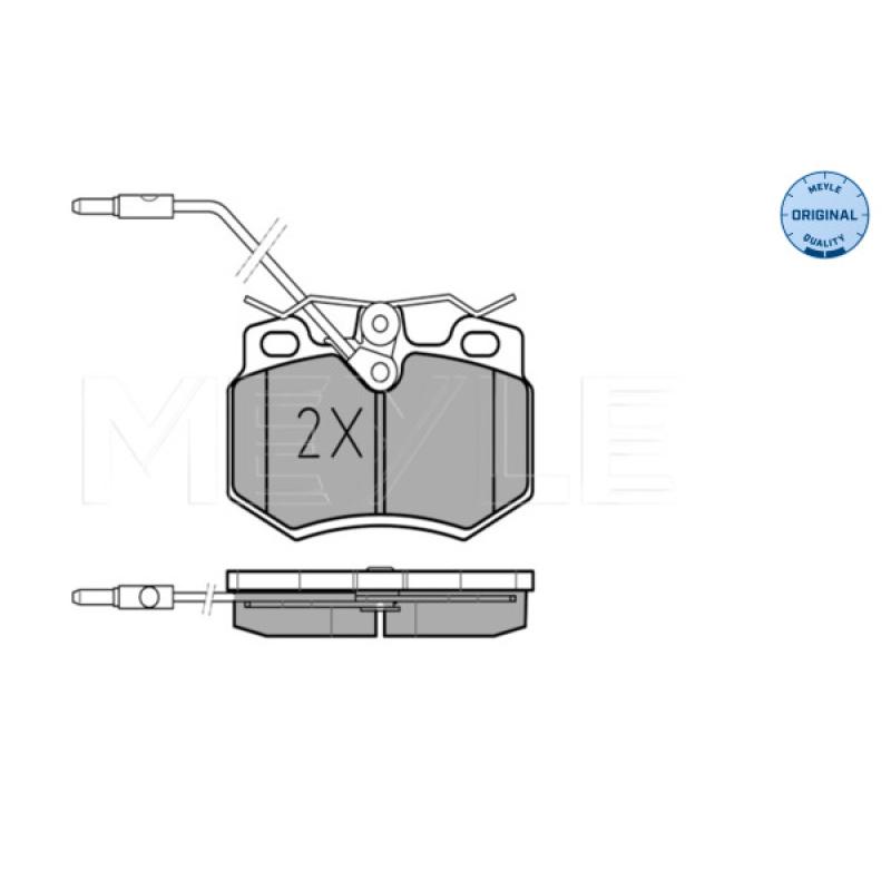Jeu de 4 plaquettes de frein avant MEYLE 025 210 8017/W - Visuel 1