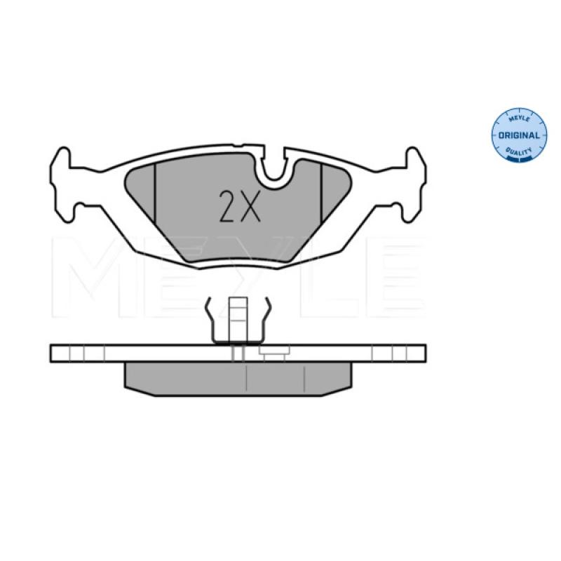 Jeu de 4 plaquettes de frein arrière MEYLE 025 210 8914 - Visuel 1