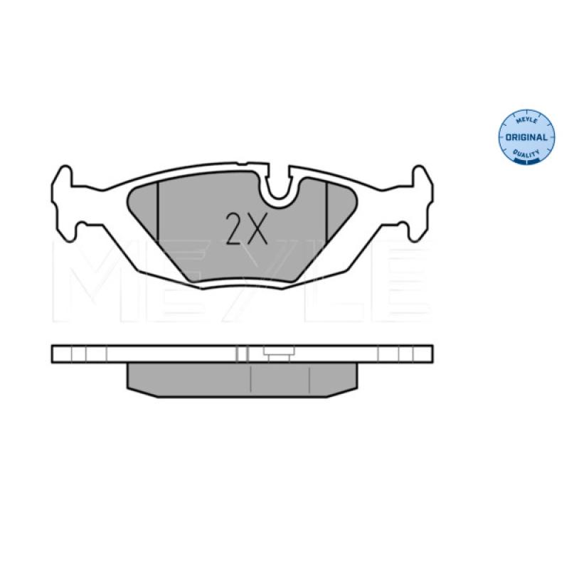 Jeu de 4 plaquettes de frein arrière MEYLE 025 210 8914 - Visuel 2