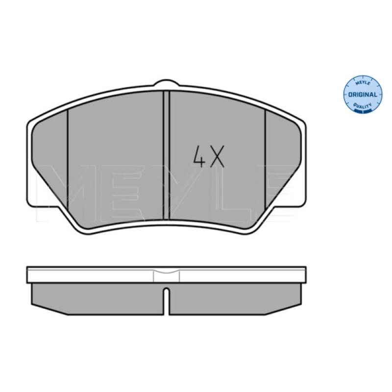 Jeu de 4 plaquettes de frein avant MEYLE 025 211 4117 - Visuel 1