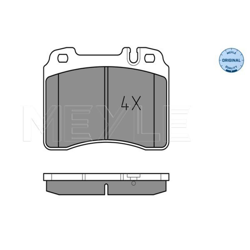 Jeu de 4 plaquettes de frein avant MEYLE 025 211 5317 - Visuel 1