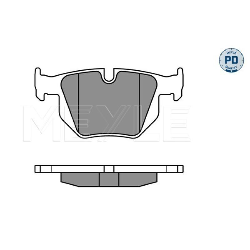 Jeu de 4 plaquettes de frein arrière MEYLE 025 212 8217/PD - Visuel 1