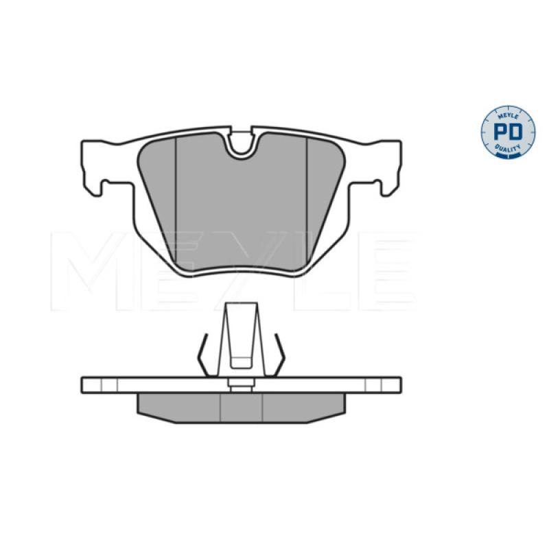Jeu de 4 plaquettes de frein arrière MEYLE 025 212 8217/PD - Visuel 2