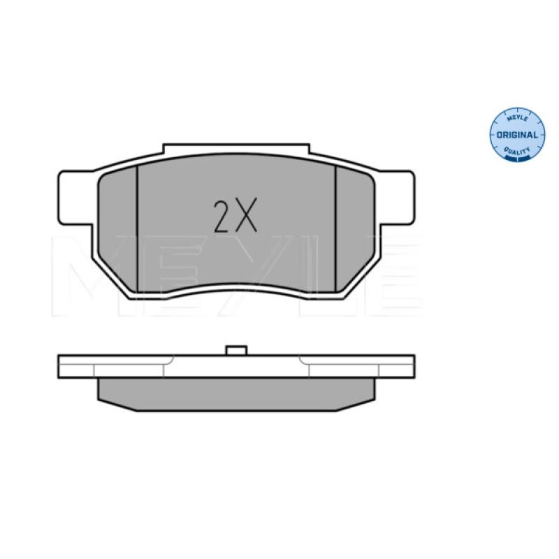 Jeu de 4 plaquettes de frein arrière MEYLE 025 213 1313/W - Visuel 2