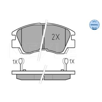 Jeu de 4 plaquettes de frein avant MEYLE OEM MR389526