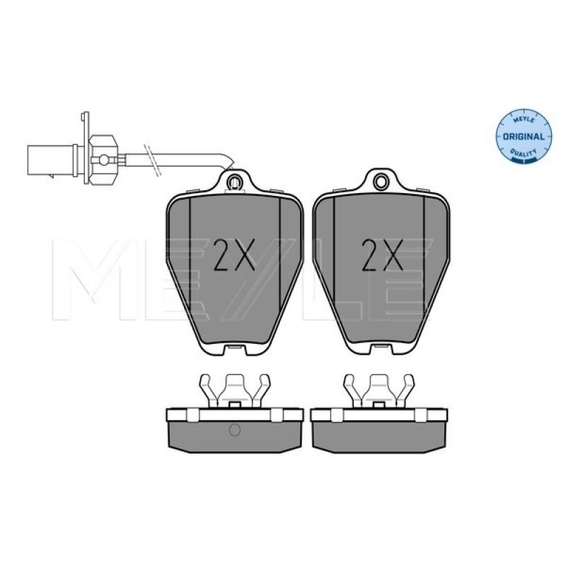 Jeu de 4 plaquettes de frein avant MEYLE 025 214 5218/W - Visuel 1