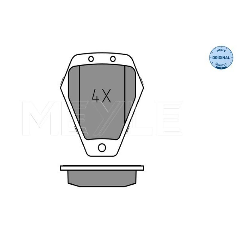 Jeu de 4 plaquettes de frein avant MEYLE 025 214 5218/W - Visuel 2