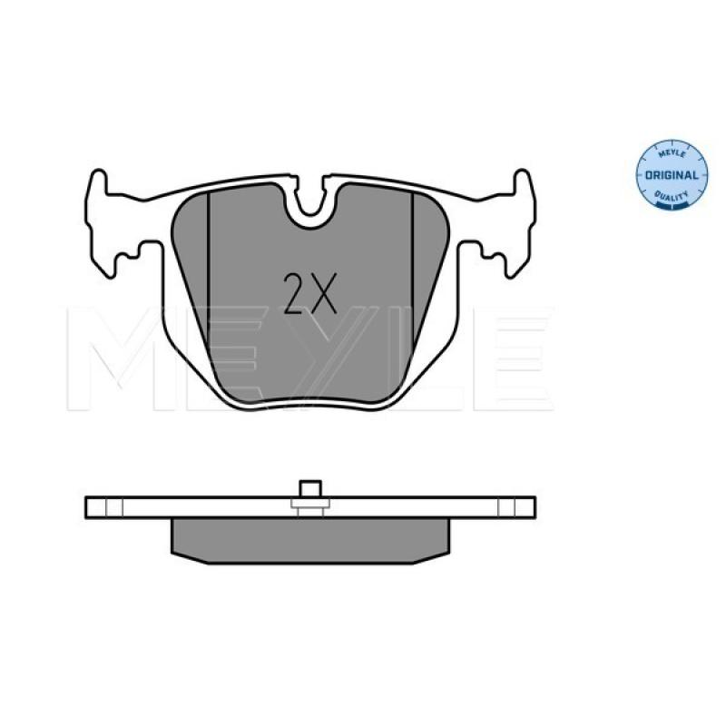 Jeu de 4 plaquettes de frein arrière MEYLE 025 214 8717 - Visuel 2