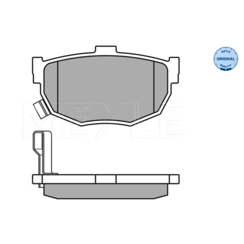 Jeu de 4 plaquettes de frein arrière MEYLE 025 215 5314/W - Visuel 2