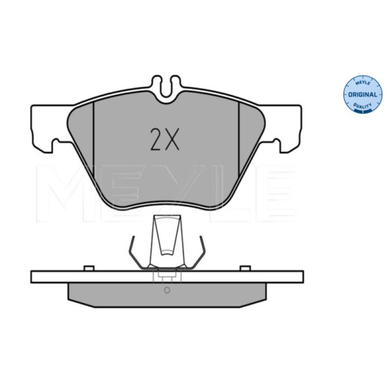 Jeu de 4 plaquettes de frein avant MEYLE 025 216 7020 - Visuel 1