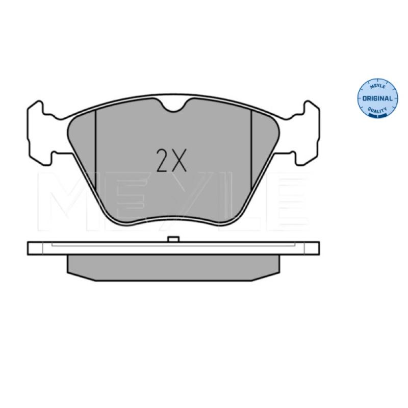 Jeu de 4 plaquettes de frein avant MEYLE 025 216 7020 - Visuel 2