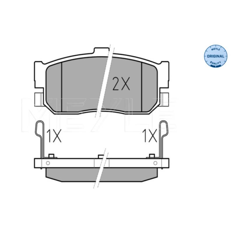 Jeu de 4 plaquettes de frein arrière MEYLE 025 217 1316/W - Visuel 1
