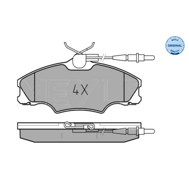 Jeu de 4 plaquettes de frein avant MEYLE 025 217 2419/W - Visuel 1