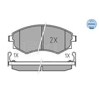 Jeu de 4 plaquettes de frein avant MEYLE [025 217 2517/W]